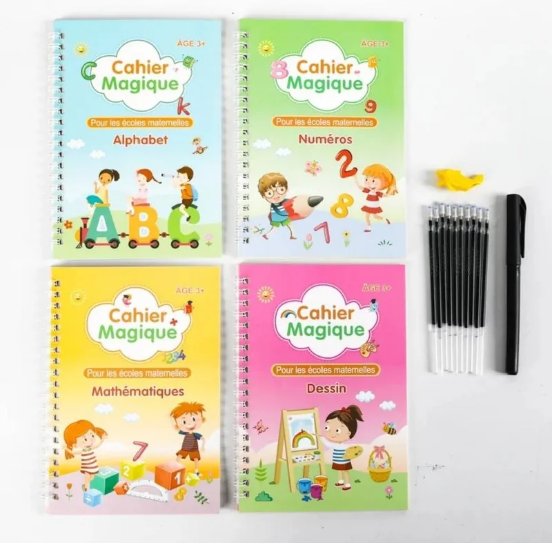4 CAHIERS MAGIQUES POUR APPRENDRE A ECRIRE