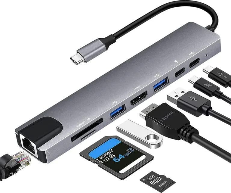 ADAPTER TYPE-C TO HDTV 8 IN 1 / RS-TCHD8IN1