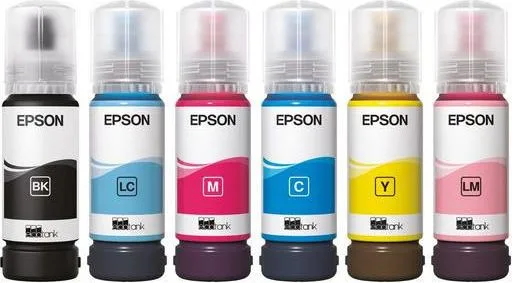 Bouteille d’encre Epson EcoTank 108 originale – recharge imprimante Epson EcoTank noir cyan magenta jaune