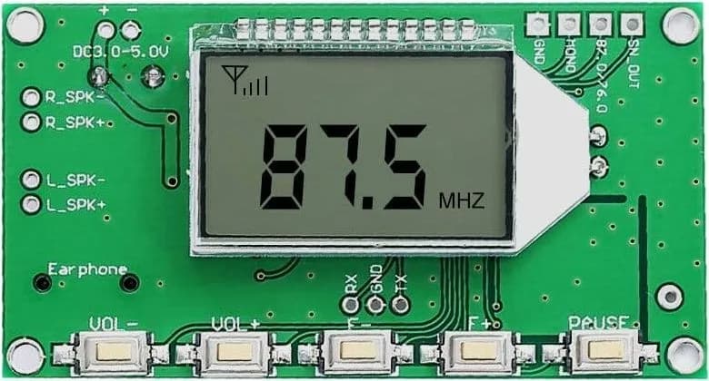 Digital Stereo FM Receiver Module LED Display Radio Wireless Receiver for DIY
