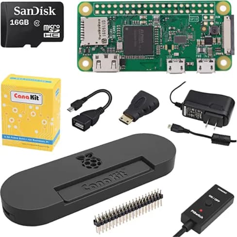 CanaKit Raspberry Pi Zero W (sans fil) Kit de démarrage complet avec étui noir de qualité supérieure