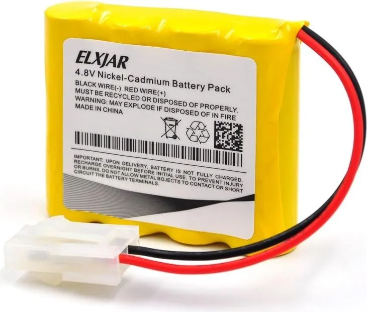 Batterie Ni-CD 4,8 V 1200 mAh elxjar avec connecteur 5557 et câble de chargement USB