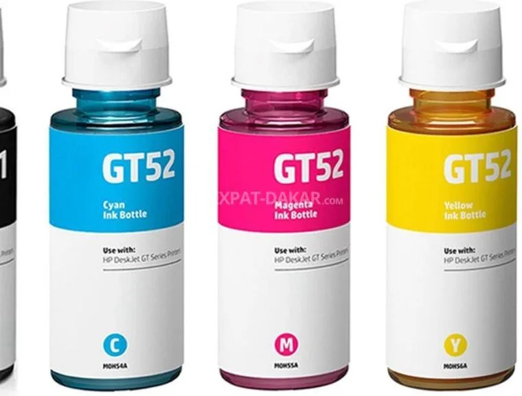 CARTOUCHE HP-GT52 COULEUR – BLEU – JAUNE – ROUGE
