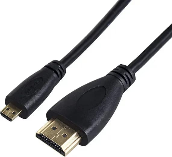 Câble micro HDMI vers HDMI en acier cuivré noir de 1,5 m pour Raspberry Pi 4B/Pi 5
