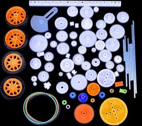 AUKUYEE 78 pièces ensemble d’engrenages en plastique