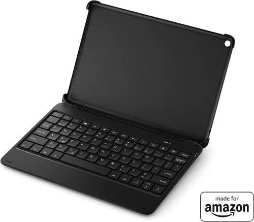 clavier Bluetooth conçu pour Amazon avec étui amovible en noir, pour la version 2021 de Fire HD 10 (11e génération)