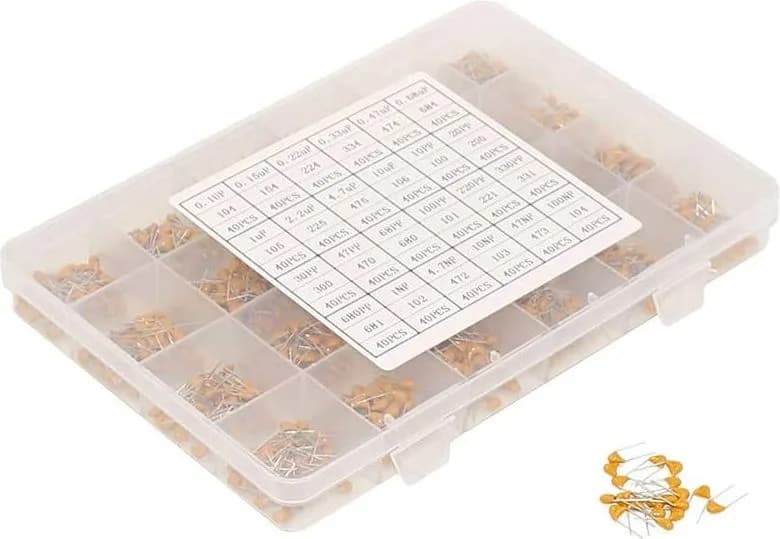 Kit d’assortiment de condensateurs en céramique WOWOONE 960PCS 24Value 50V