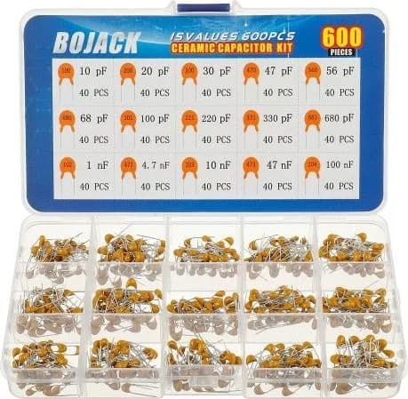 Kit 600Pcs d’assortiment de condensateurs en céramique BOJACK 15