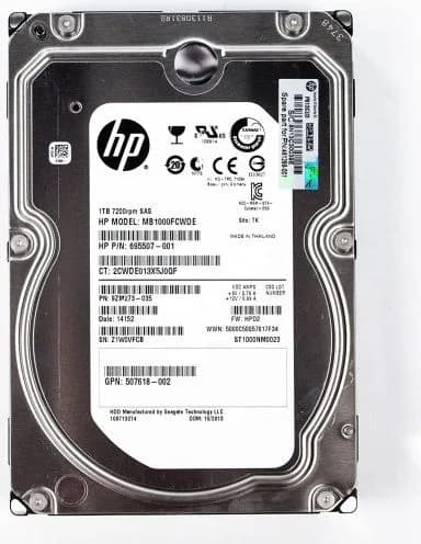 HP DISQUE DUR SERVEUR 1TB 7200RPM SAS 3.5 MODEL: MB1000FCWDE