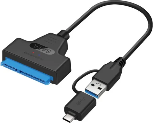 CABLE TYPE-C TO USB3.0 TO SATA / TYPE-C TO USB TO SATA / RS-TCUSBSATA
